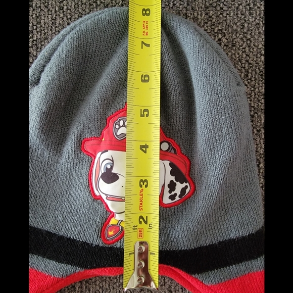 Excellent Condition Nickelodeon Paw Patrol Marshall Puppy Gray Red Winter Hat - Picture 4 of 5